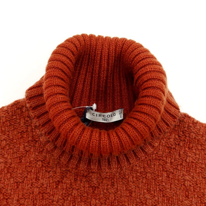 [New] CIRCOLO 1901 Wool Turtleneck Knit Orange Brown [Size L] [BRW] [A/W] [Condition Rank N] [Men&