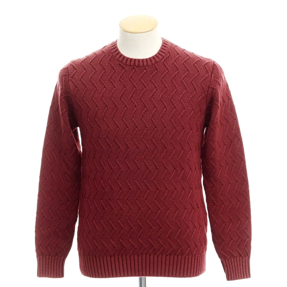 【新品】チルコロ1901 CIRCOLO 1901 ウール クルーネック ニット ボルドー【サイズXS】【RED】【A/W】【状態ランクN】【メンズ】【769175】