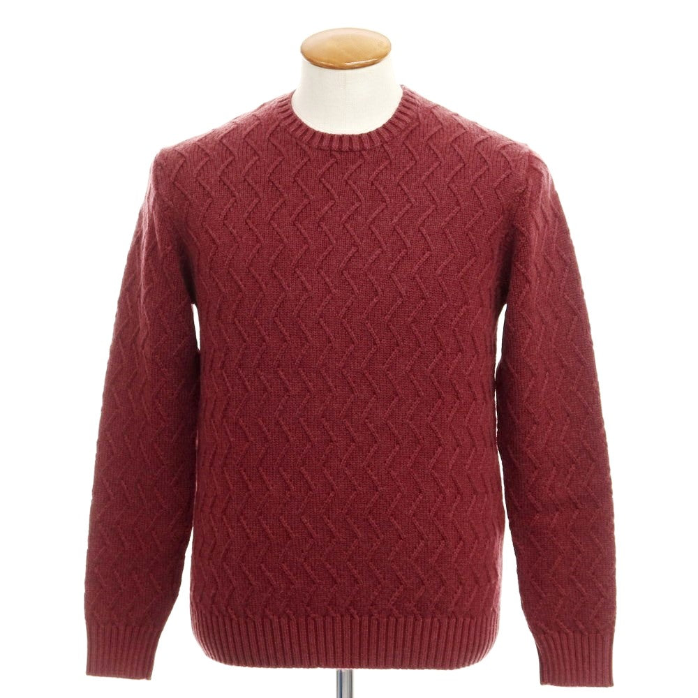 [New] CIRCOLO 1901 Wool Crew Neck Knit Bordeaux [Size M] [RED] [A/W] [Condition Rank N] [Men&