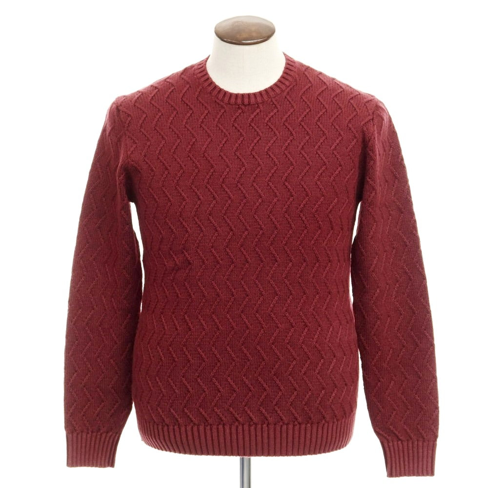 [New] CIRCOLO 1901 Wool Crew Neck Knit Bordeaux [Size L] [RED] [A/W] [Condition Rank N] [Men&