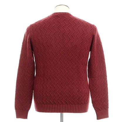 [New] CIRCOLO 1901 Wool Crew Neck Knit Bordeaux [Size L] [RED] [A/W] [Condition Rank N] [Men&