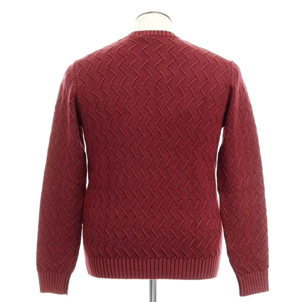 [New] CIRCOLO 1901 Wool Crew Neck Knit Bordeaux [Size L] [RED] [A/W] [Condition Rank N] [Men&