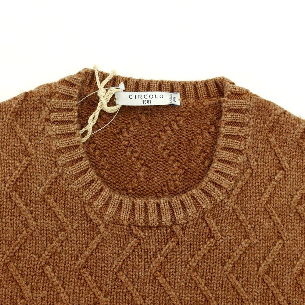 [New] CIRCOLO 1901 Wool Crew Neck Knit Brown [Size L] [BRW] [A/W] [Condition Rank N] [Men&