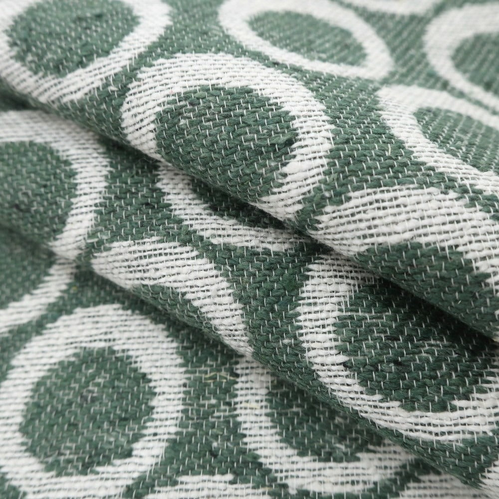 [New] LBM1911 Silk Cotton Circle Pattern Pocket Square Green x White [GRN] [S/S/A/W] [Condition Rank N] [Men&