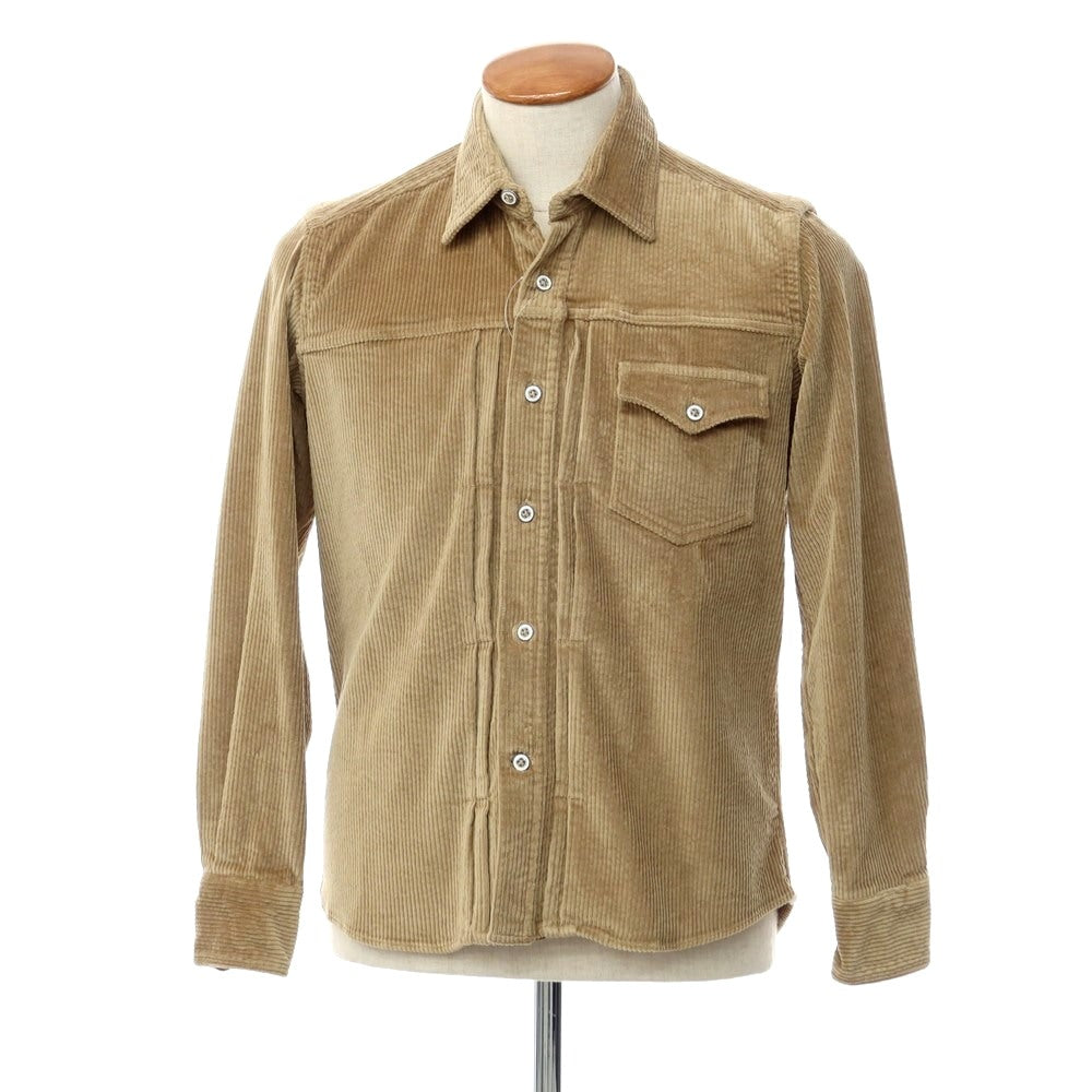 [New] Giannetto Jimmy Wide Ribbed Corduroy Shirt Beige [Size M] [BEI] [A/W] [Condition Rank N] [Men&