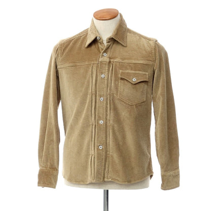 [New] Giannetto Jimmy Wide Ribbed Corduroy Shirt Beige [Size M] [BEI] [A/W] [Condition Rank N] [Men&