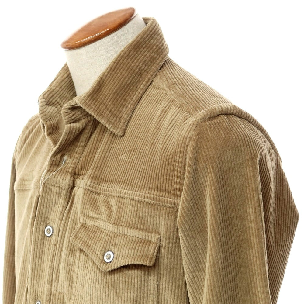 [New] Giannetto Jimmy Wide Ribbed Corduroy Shirt Beige [Size M] [BEI] [A/W] [Condition Rank N] [Men&