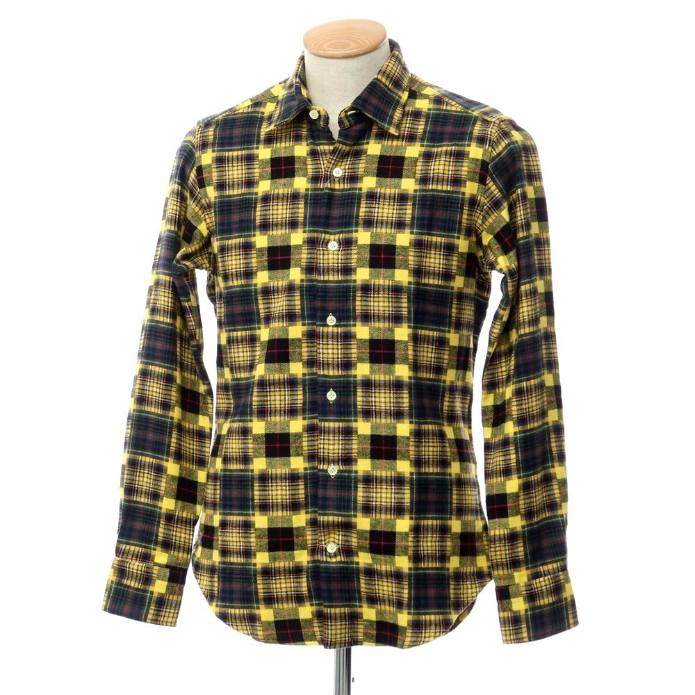 [New] Giannetto Check Flannel Shirt Yellow x Green [Size 37] [YEL] [A/W] [Condition Rank N] [Men&