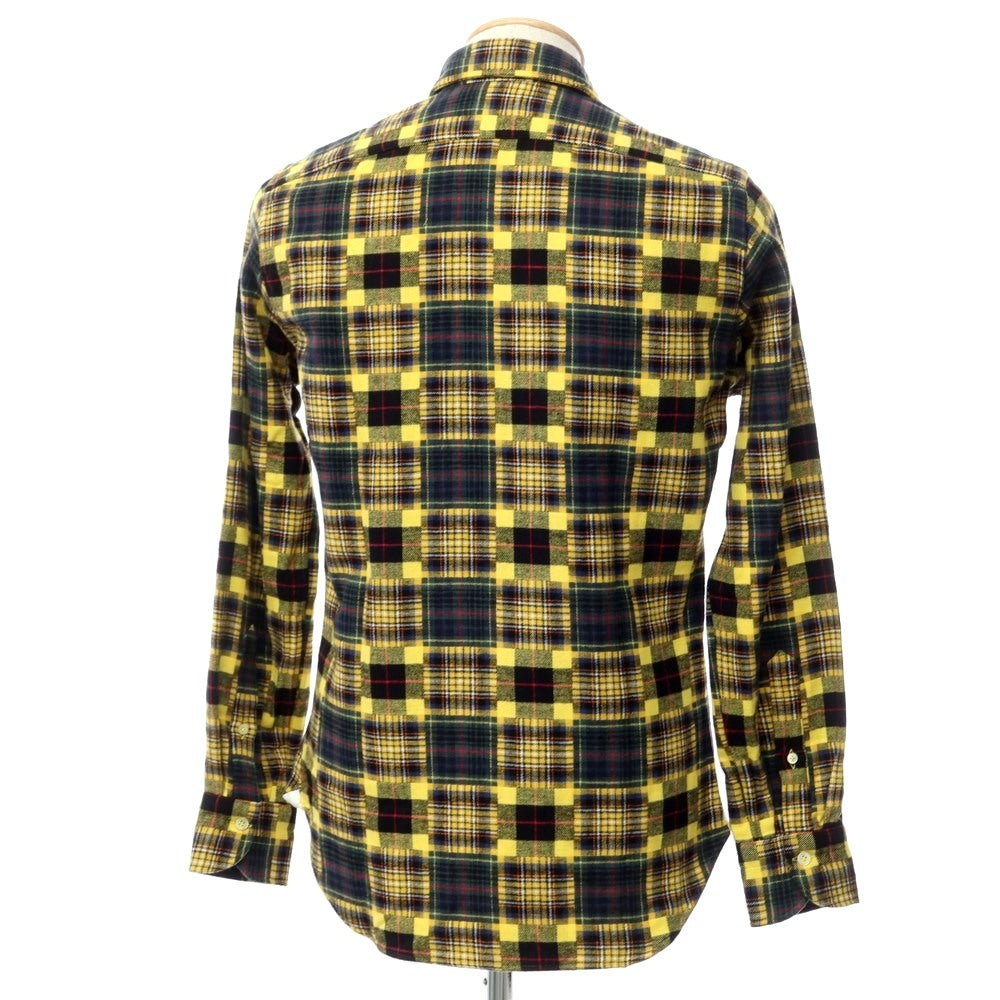 [New] Giannetto Check Flannel Shirt Yellow x Green [Size 37] [YEL] [A/W] [Condition Rank N] [Men&