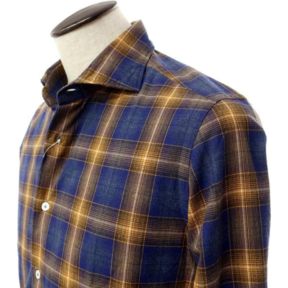 [New] Giannetto Cotton Check Casual Shirt Navy x Orange [Size 41] [NVY] [A/W] [Condition Rank N] [Men&