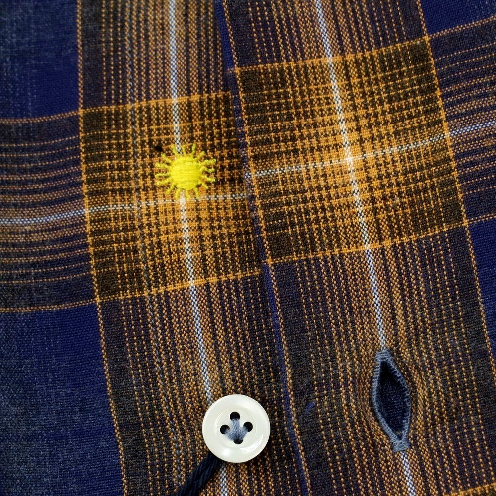 [New] Giannetto Cotton Check Casual Shirt Navy x Orange [Size 41] [NVY] [A/W] [Condition Rank N] [Men&