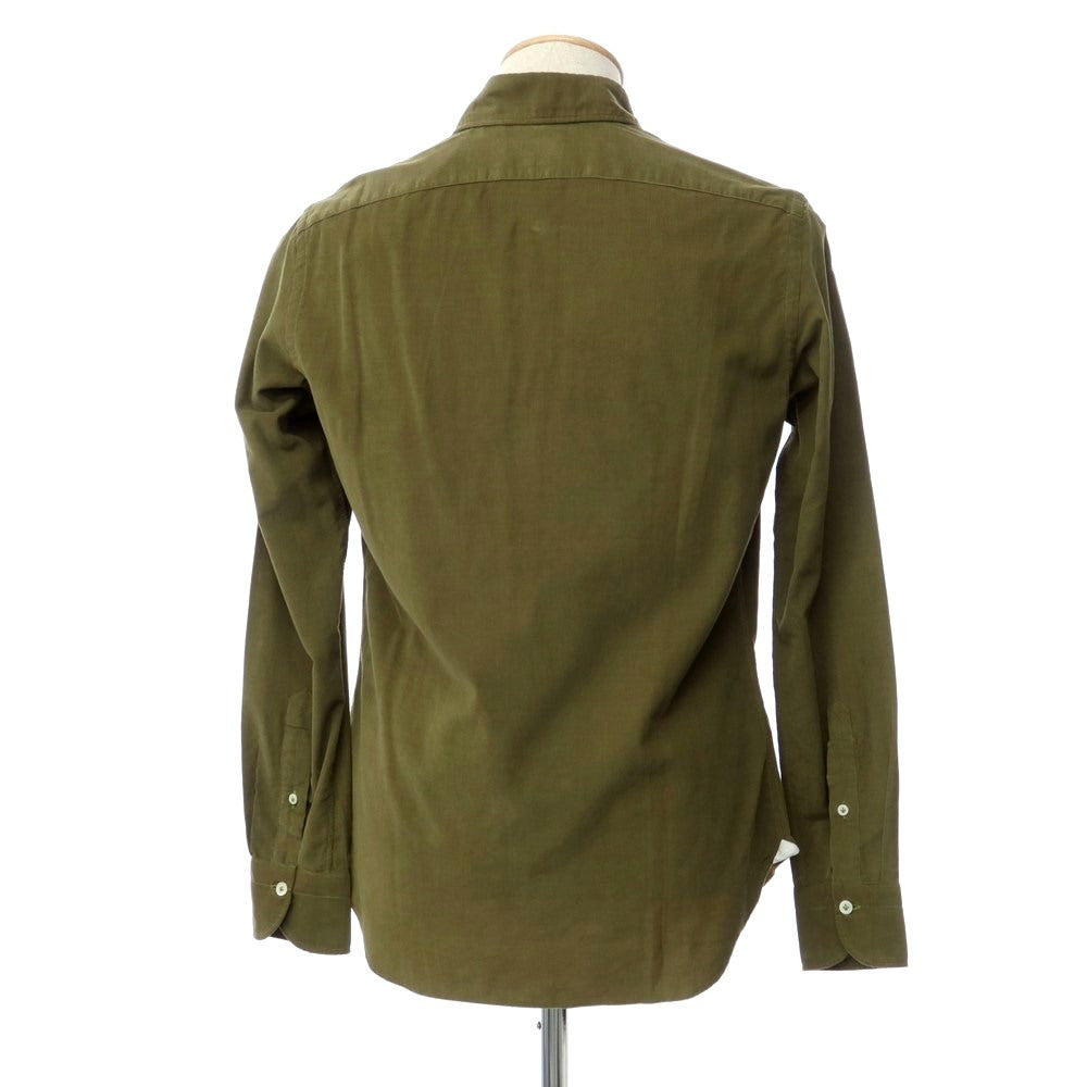[New] Giannetto Fine Ribbed Corduroy Casual Shirt Olive [Size 38] [GRN] [A/W] [Condition Rank N] [Men&