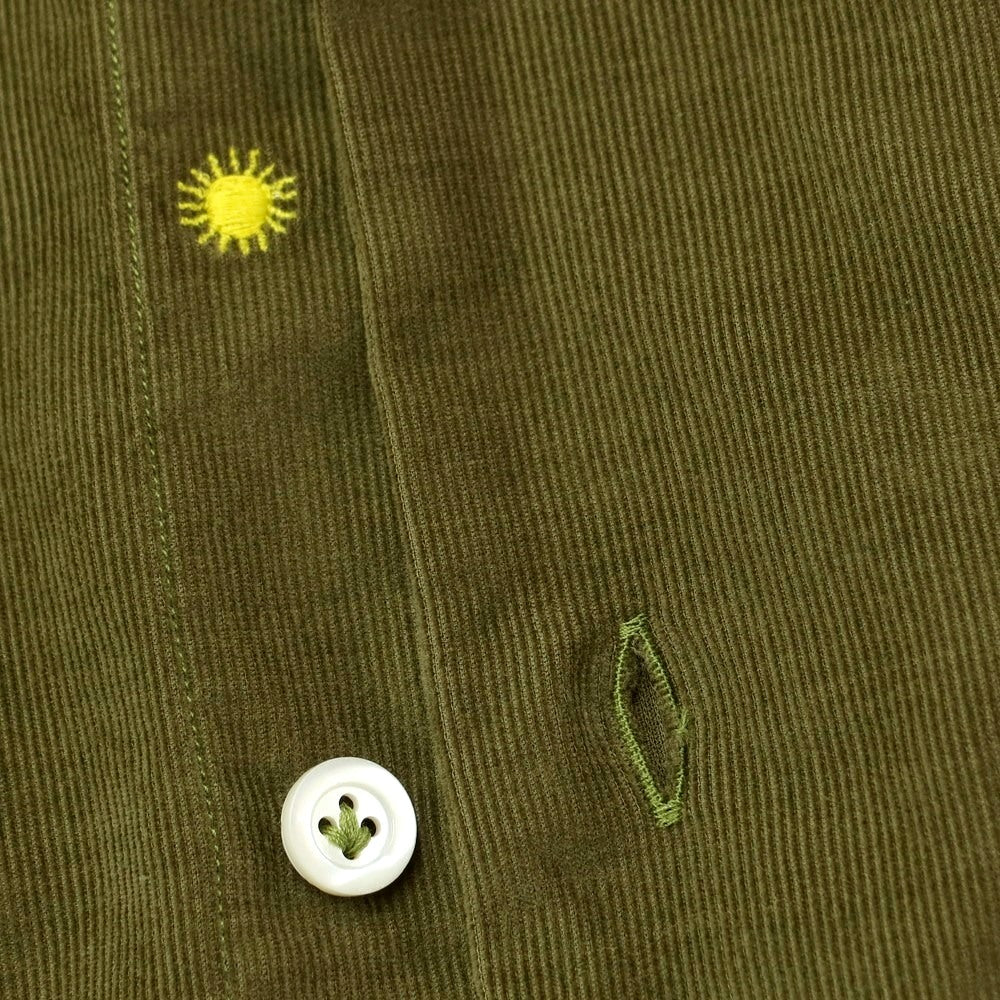 [New] Giannetto Fine Ribbed Corduroy Casual Shirt Olive [Size 38] [GRN] [A/W] [Condition Rank N] [Men&