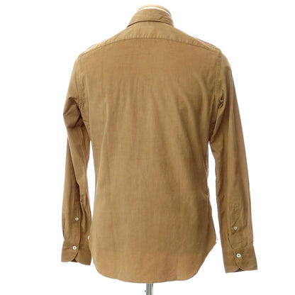 [New] Giannetto Fine Ribbed Corduroy Flap Pocket Shirt Camel Beige [Size 38] [BEI] [A/W] [Condition Rank N] [Men&