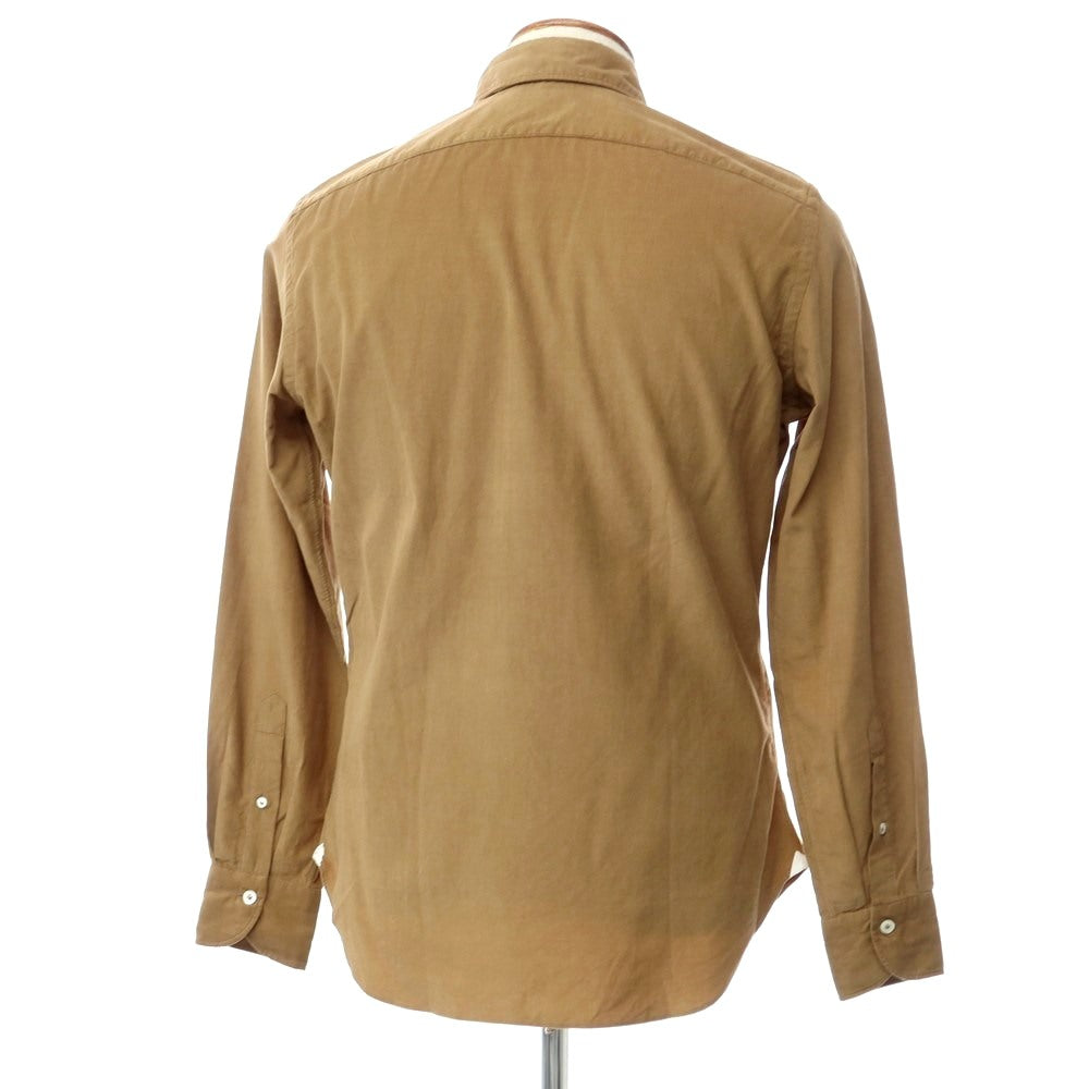 [New] Giannetto Fine Ribbed Corduroy Flap Pocket Shirt Camel Beige [Size 40] [BEI] [A/W] [Condition Rank N] [Men&