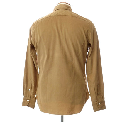 [New] Giannetto Fine Ribbed Corduroy Flap Pocket Shirt Camel Beige [Size 40] [BEI] [A/W] [Condition Rank N] [Men&
