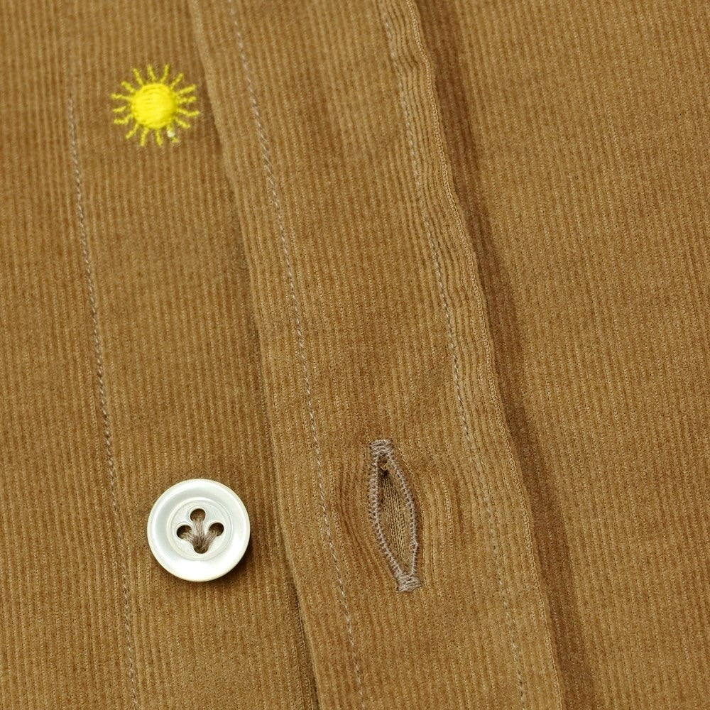 [New] Giannetto Fine Ribbed Corduroy Flap Pocket Shirt Camel Beige [Size 40] [BEI] [A/W] [Condition Rank N] [Men&