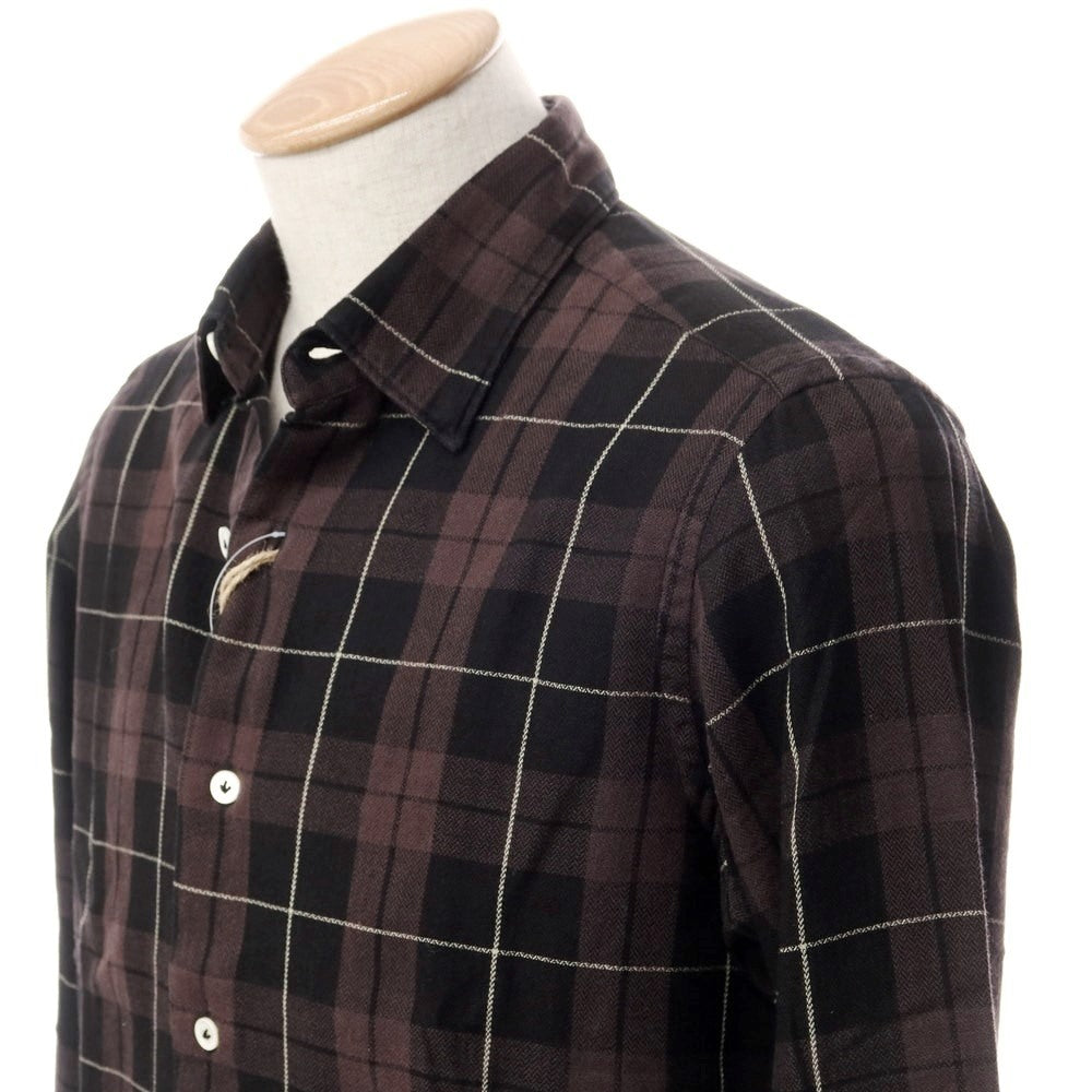 [New] Giannetto WASHING DIVISION Checkered Casual Shirt Black x Taupe [Size 38] [BLK] [S/S/A/W] [Condition Rank N] [Men&