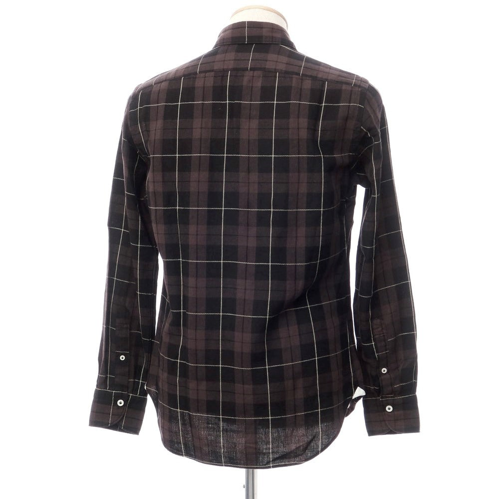 [New] Giannetto WASHING DIVISION Checkered Casual Shirt Black x Taupe [Size 38] [BLK] [S/S/A/W] [Condition Rank N] [Men&