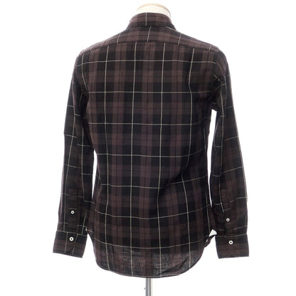 [New] Giannetto WASHING DIVISION Checkered Casual Shirt Black x Taupe [Size 38] [BLK] [S/S/A/W] [Condition Rank N] [Men&