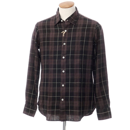 [New] Giannetto WASHING DIVISION Checkered Casual Shirt Black x Taupe [Size 40] [BLK] [S/S/A/W] [Condition Rank N] [Men&