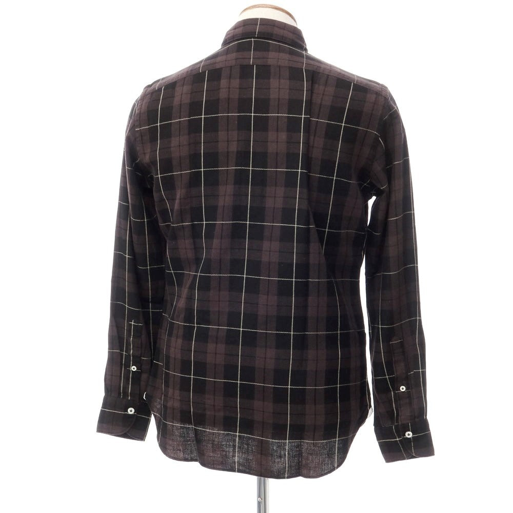 [New] Giannetto WASHING DIVISION Checkered Casual Shirt Black x Taupe [Size 40] [BLK] [S/S/A/W] [Condition Rank N] [Men&