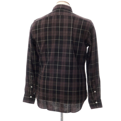 [New] Giannetto WASHING DIVISION Checkered Casual Shirt Black x Taupe [Size 40] [BLK] [S/S/A/W] [Condition Rank N] [Men&