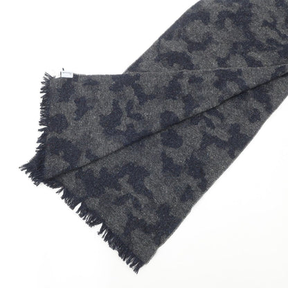 [New] Giannetto wool nylon silk camouflage pattern scarf gray x navy [GRY] [A/W] [Condition rank N] [Men&