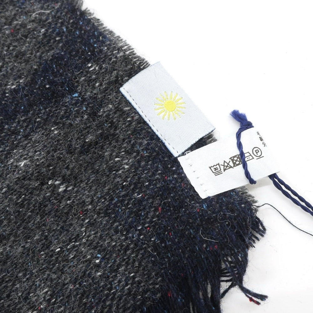 [New] Giannetto wool nylon silk camouflage pattern scarf gray x navy [GRY] [A/W] [Condition rank N] [Men&