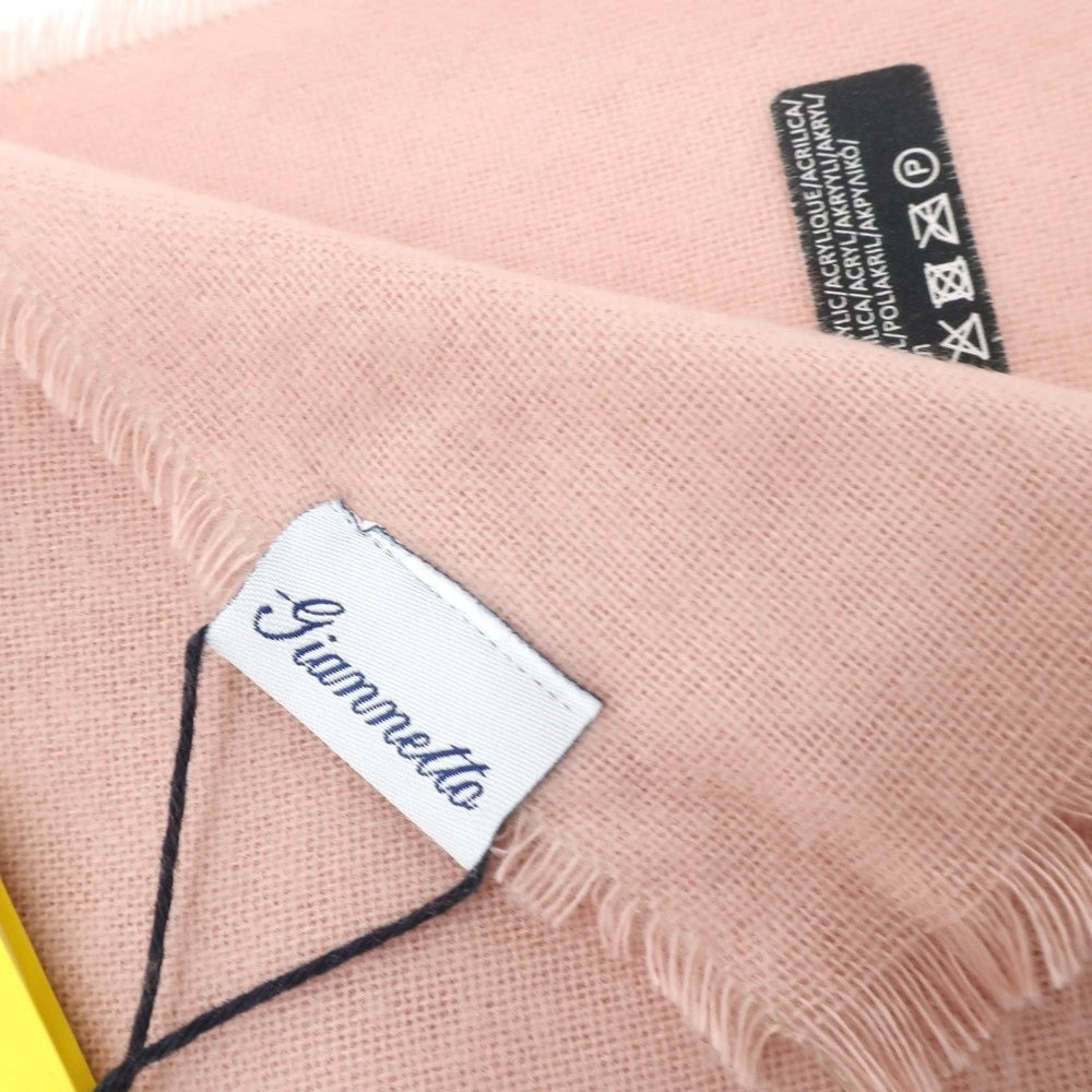 [New] Giannetto Acrylic Large Stole Salmon Pink [PNK] [A/W] [Condition Rank N] [Men&