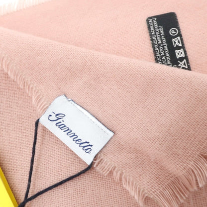 [New] Giannetto Acrylic Large Stole Salmon Pink [PNK] [A/W] [Condition Rank N] [Men&