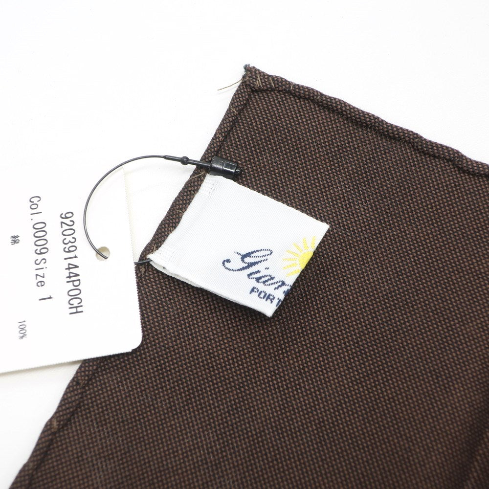 [New] Giannetto Cotton Pocket Square Brown [BRW] [S/S/A/W] [Condition Rank N] [Men&