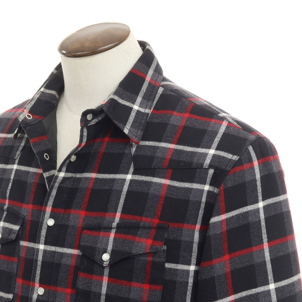 [Used] GUY ROVER Quilted Check Flannel Shirt Black x Red [Size L] [BLK] [A/W] [Condition Rank B] ​​[Men&