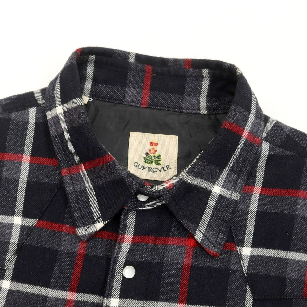 [Used] GUY ROVER Quilted Check Flannel Shirt Black x Red [Size L] [BLK] [A/W] [Condition Rank B] ​​[Men&