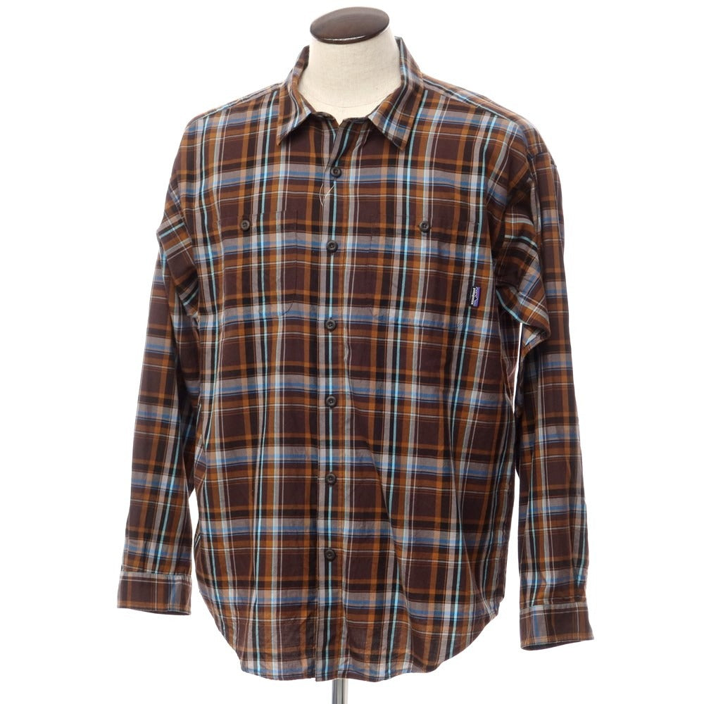 [Used] Patagonia Cotton Check Shirt Brown x Light Blue [Size L] [BRW] [S/S/A/W] [Condition Rank B] ​​[Men&