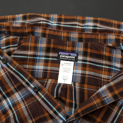 [Used] Patagonia Cotton Check Shirt Brown x Light Blue [Size L] [BRW] [S/S/A/W] [Condition Rank B] ​​[Men&