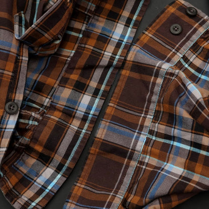[Used] Patagonia Cotton Check Shirt Brown x Light Blue [Size L] [BRW] [S/S/A/W] [Condition Rank B] ​​[Men&
