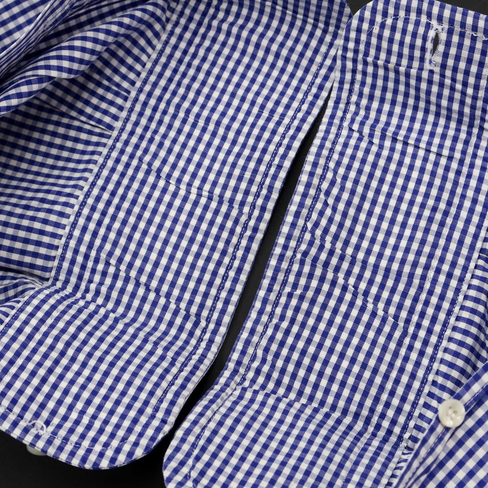 [Used] Ermenegildo Zegna Cotton Check Dress Shirt Navy Blue x White [Size not specified (L)] [BLU] [S/S/A/W] [Condition Rank C] [Men&