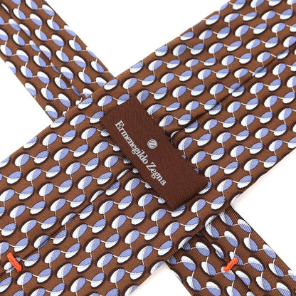 [Used] Ermenegildo Zegna Printed Tri-Fold Silk Tie Brown [BRW] [S/S/A/W] [Condition Rank B] ​​[Men&