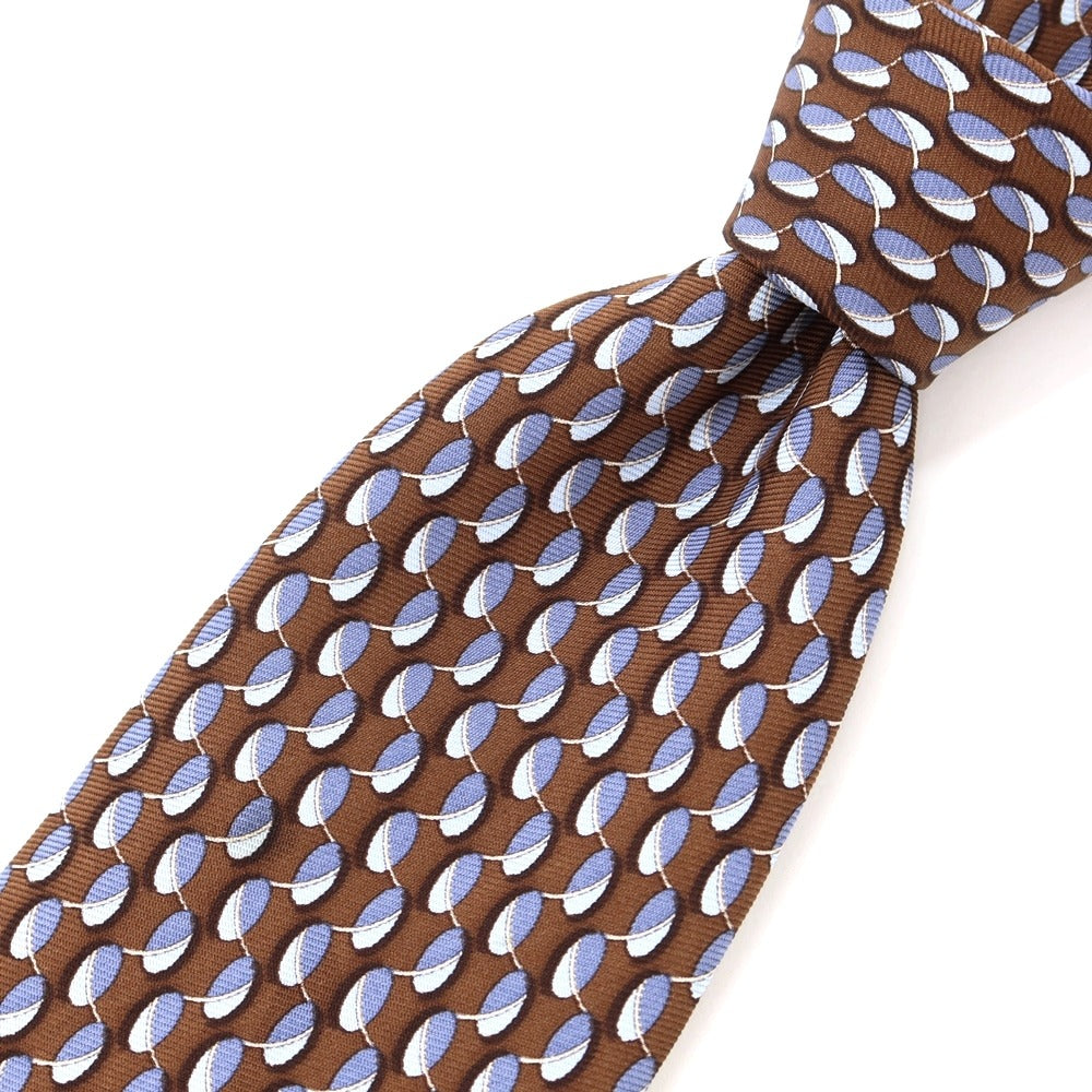 [Used] Ermenegildo Zegna Printed Tri-Fold Silk Tie Brown [BRW] [S/S/A/W] [Condition Rank B] ​​[Men&