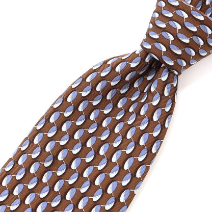 [Used] Ermenegildo Zegna Printed Tri-Fold Silk Tie Brown [BRW] [S/S/A/W] [Condition Rank B] ​​[Men&