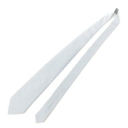 [Used] Ermenegildo Zegna Dot &amp;amp; Small Pattern Tri-Fold Silk Tie White x Blue [WHT] [S/S/A/W] [Condition Rank B] ​​[Men&