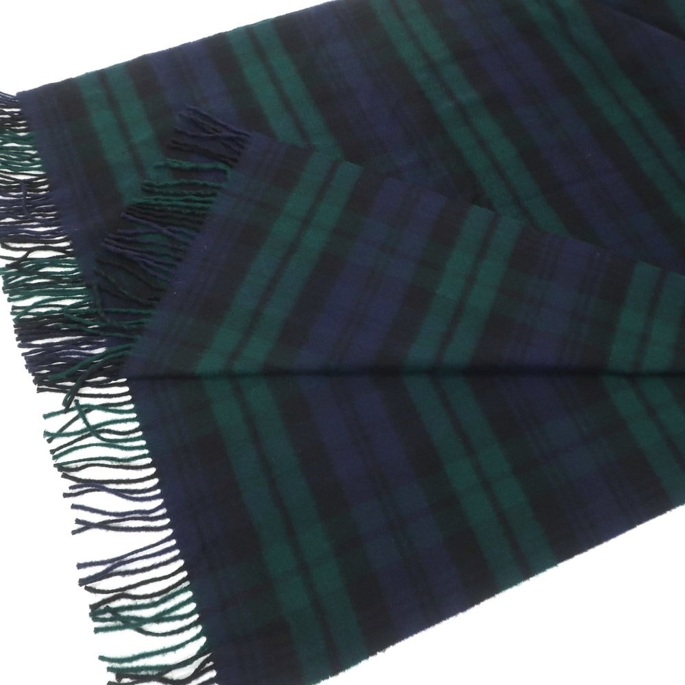 [Used] Johnstons JOHNSTONS Cashmere Check Large Stole Navy x Green [NVY] [A/W] [Condition Rank A] [Unisex] [768977]