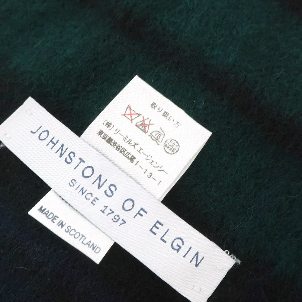 [Used] Johnstons JOHNSTONS Cashmere Check Large Stole Navy x Green [NVY] [A/W] [Condition Rank A] [Unisex] [768977]