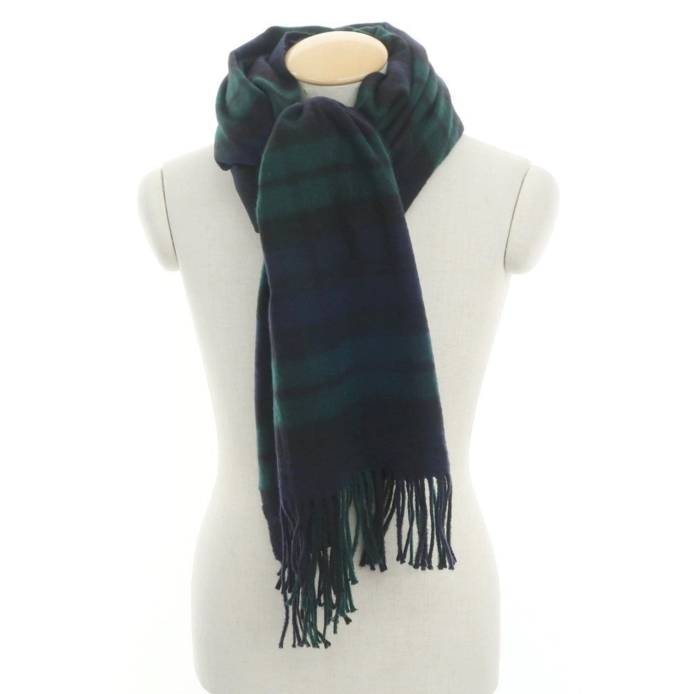 [Used] Johnstons JOHNSTONS Cashmere Check Large Stole Navy x Green [NVY] [A/W] [Condition Rank A] [Unisex] [768977]