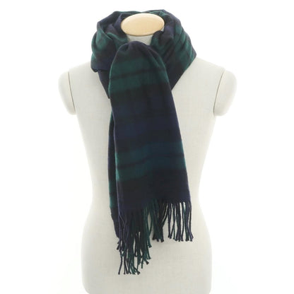 [Used] Johnstons JOHNSTONS Cashmere Check Large Stole Navy x Green [NVY] [A/W] [Condition Rank A] [Unisex] [768977]