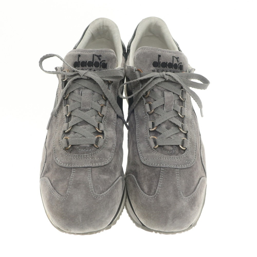 【中古】ディアドラ Diadora EQUIPE S.SW ヌバックレザー スニーカー グレーxブラック【サイズ26.5】【GRY】【S/S/A/W】【状態ランクB】【メンズ】【768989】