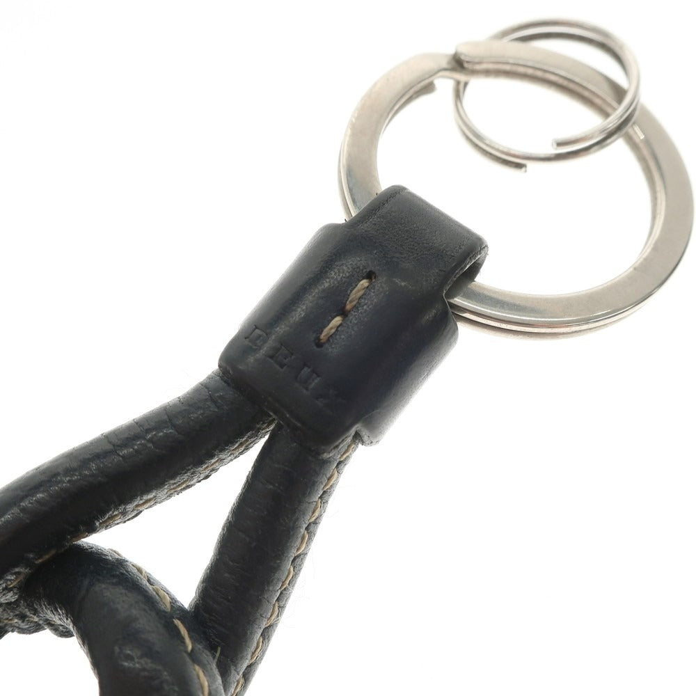 [Used] DELVAUX Leather Key Holder Key Ring Black [BLK] [S/S/A/W] [Condition Rank C] [Men&