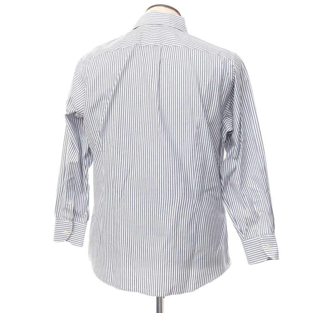 [Used] azabu tailor cotton striped dress shirt, white x navy [size not specified (approximately L)] [NVY] [S/S/A/W] [Condition rank B] ​​[Men&