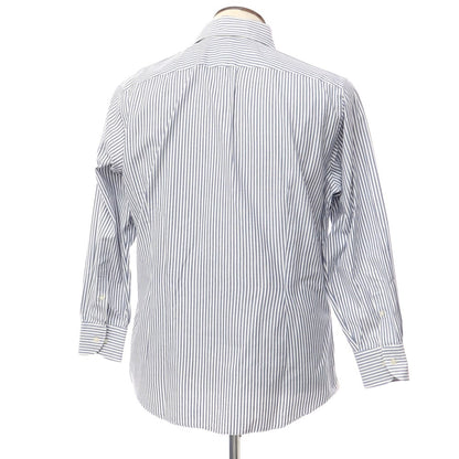 [Used] azabu tailor cotton striped dress shirt, white x navy [size not specified (approximately L)] [NVY] [S/S/A/W] [Condition rank B] ​​[Men&
